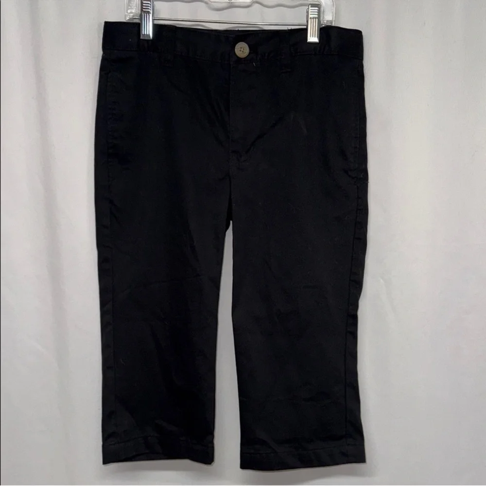Cherokee Boys Size 8 Husky Black Ultimate Khaki Uniform Pants 100% Cotton